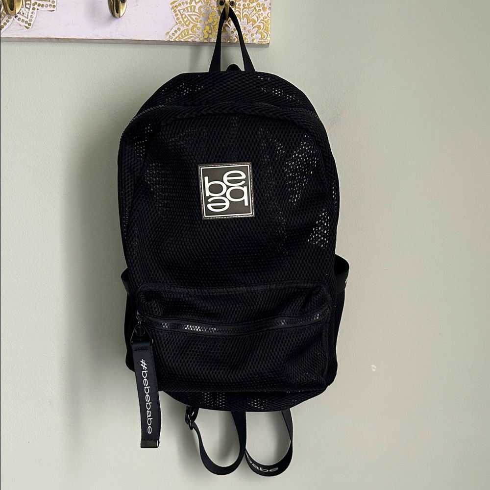 Bebe Black Mesh Men's Backpack